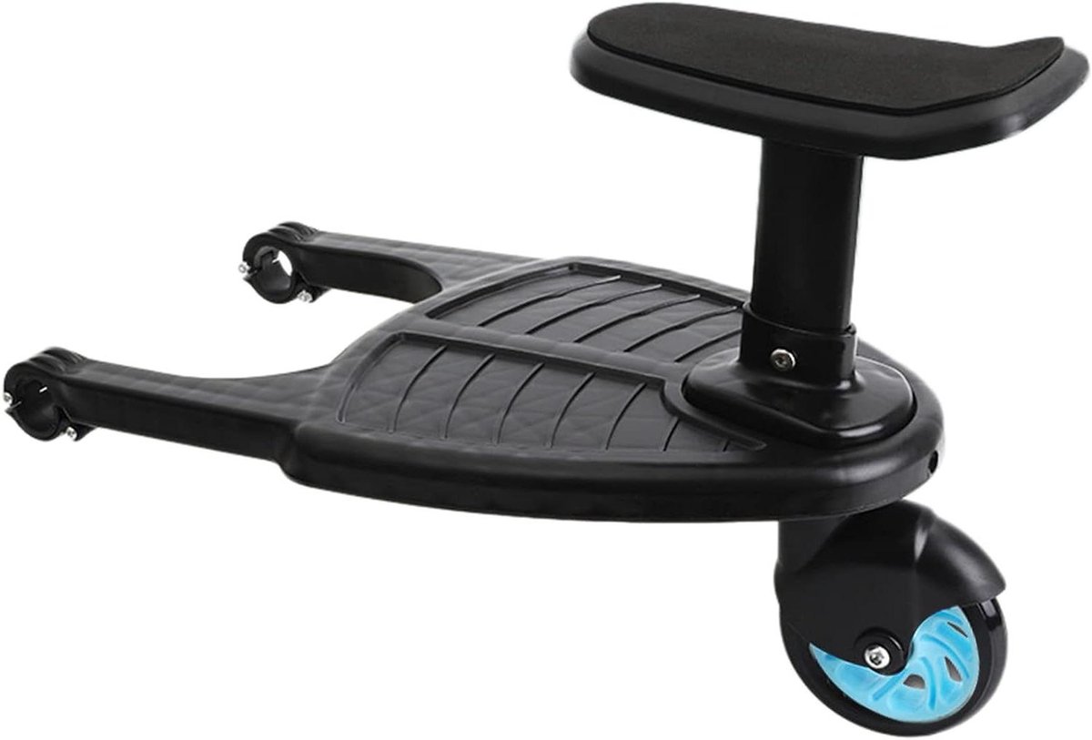 Kinderwagen Meerijdplankje - Staplaats Bord - Extra Kind Mee - Afneembaar Zitje - 26 cm Breed - Blauw