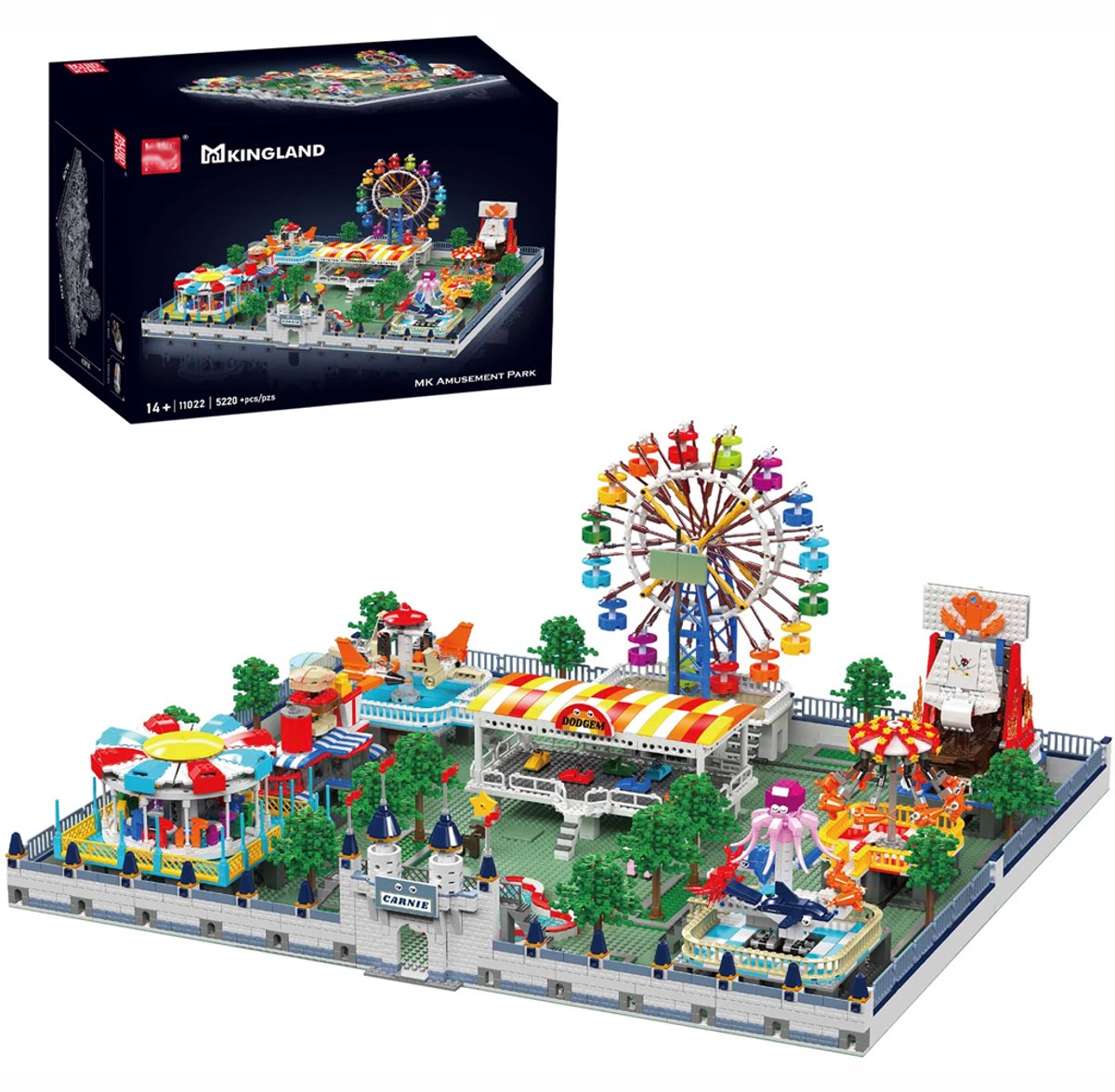 DW4Trading Gemotoriseerd Groot Amusement Pretpark 5220 Stukjes - Compatibel met Grote Merken