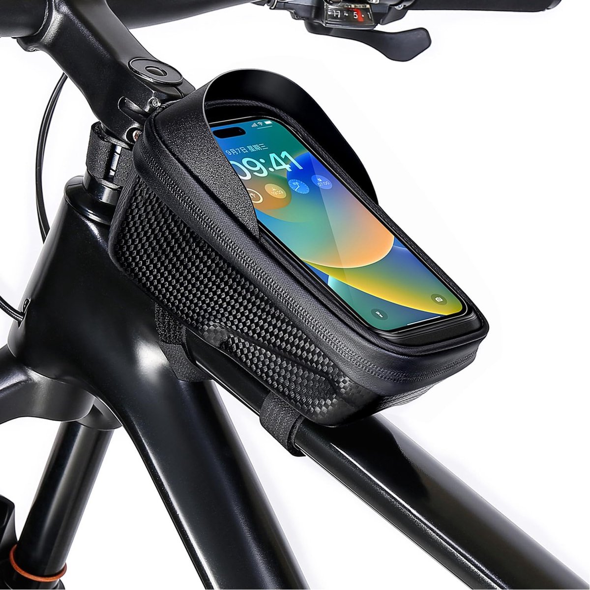 Bike Bag, Bike Pouch,bike accessories for adult bikes for Phones Under 7",bike frame bag，Bike Accessories，Bike Phone Holder