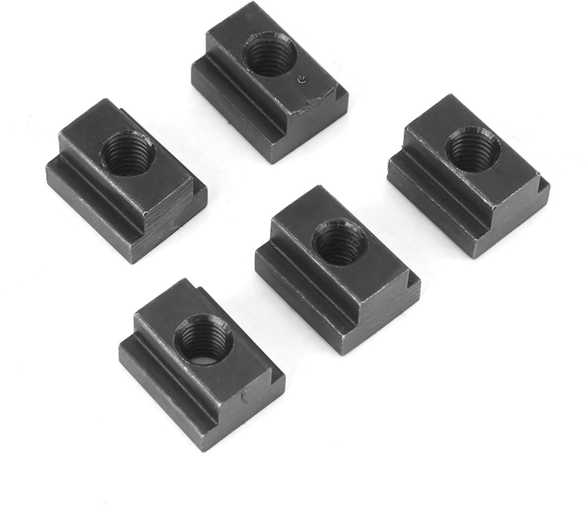 M8/10 T-sleufmoeren, hoge hardheid, zwart geanodiseerde afwerking, geschikt voor T-sleuf aluminium profielen.