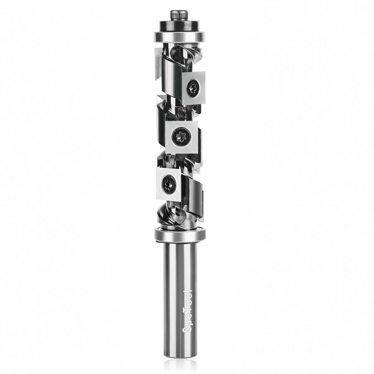 SnelShoppen - SpeTool Spoelfrees Draaiplaten Frees 12 mm Schacht VHM Spiraalfrees Kopieerfrees voor Bovenfrees met 19 mm Snijdiameter en Kogellagers -