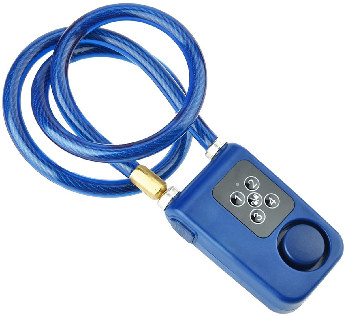SnelShoppen - Anti Diefstal Fietsslot met Alarm, 4 Digitale Wachtwoorden, Y787 Smart Alarm Lock voor Fiets en Motor, App Bediening, Veilig en Betrouwb