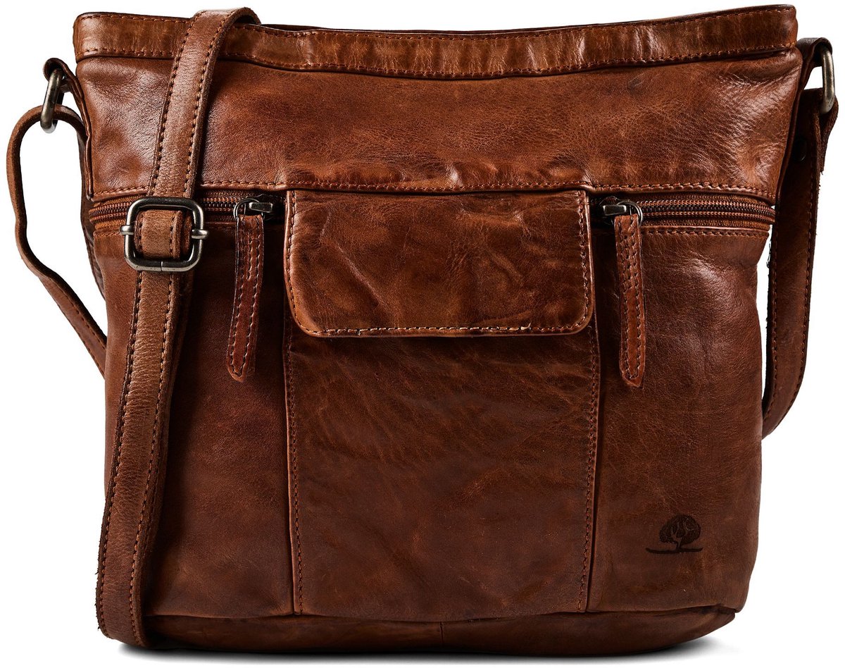 Greenburry Torro Lavado Crossbody tas Leder 29 cm - Dames - nut