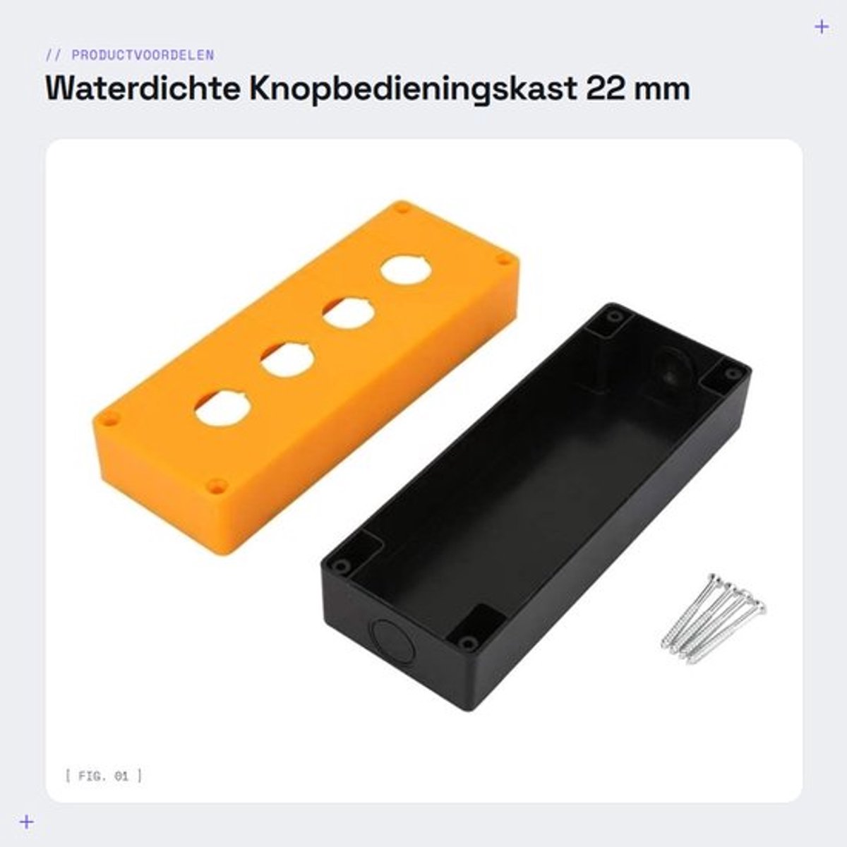 Waterdichte Knopbedieningskast - 22 mm - Vlamvertragend ABS - Geel - DIY Componenten - Voor Industriële Toepassingen