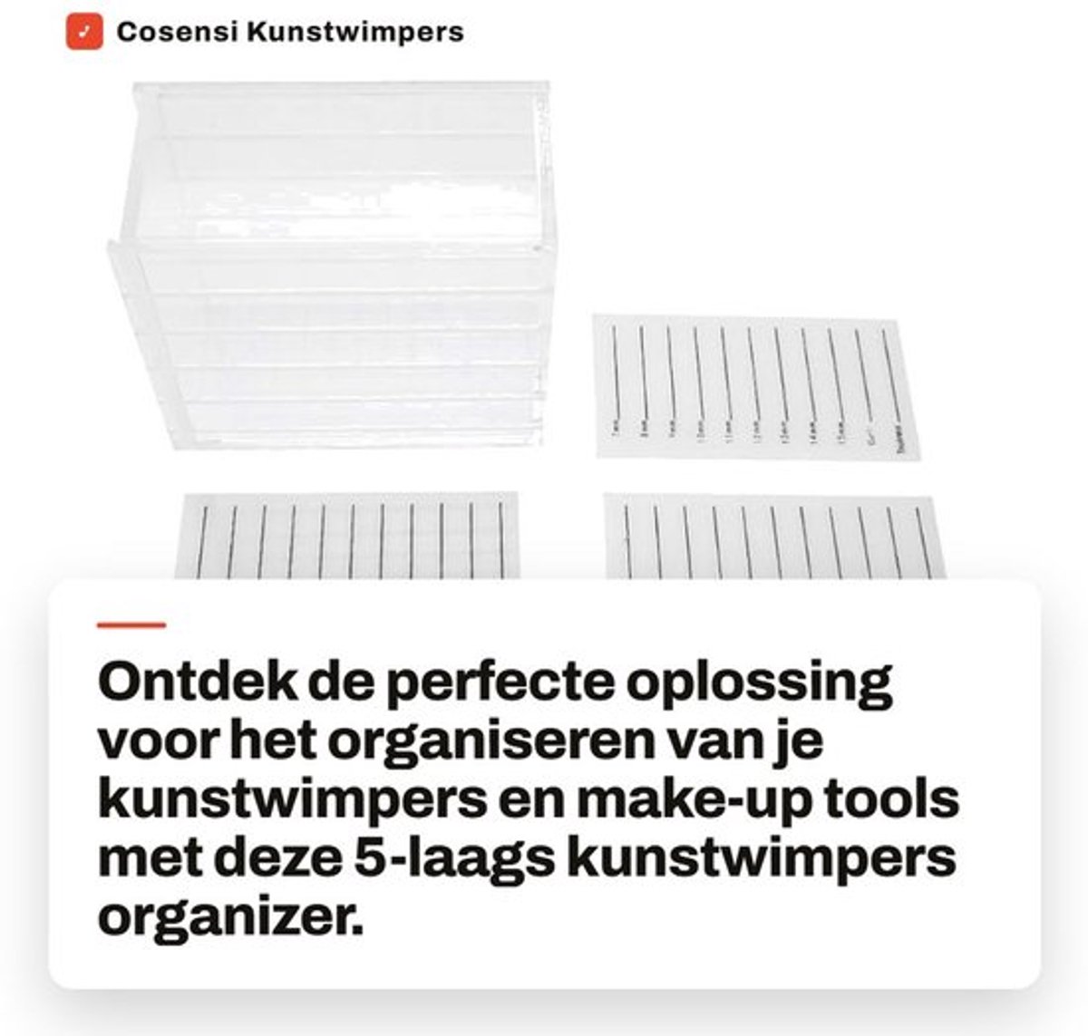 Wimpers Organizer - 5 Lagen - Plastic Beschermhoes - Transparante Opbergdoos - Valse Wimpers - Make-up Tools - Hoge Capaciteit