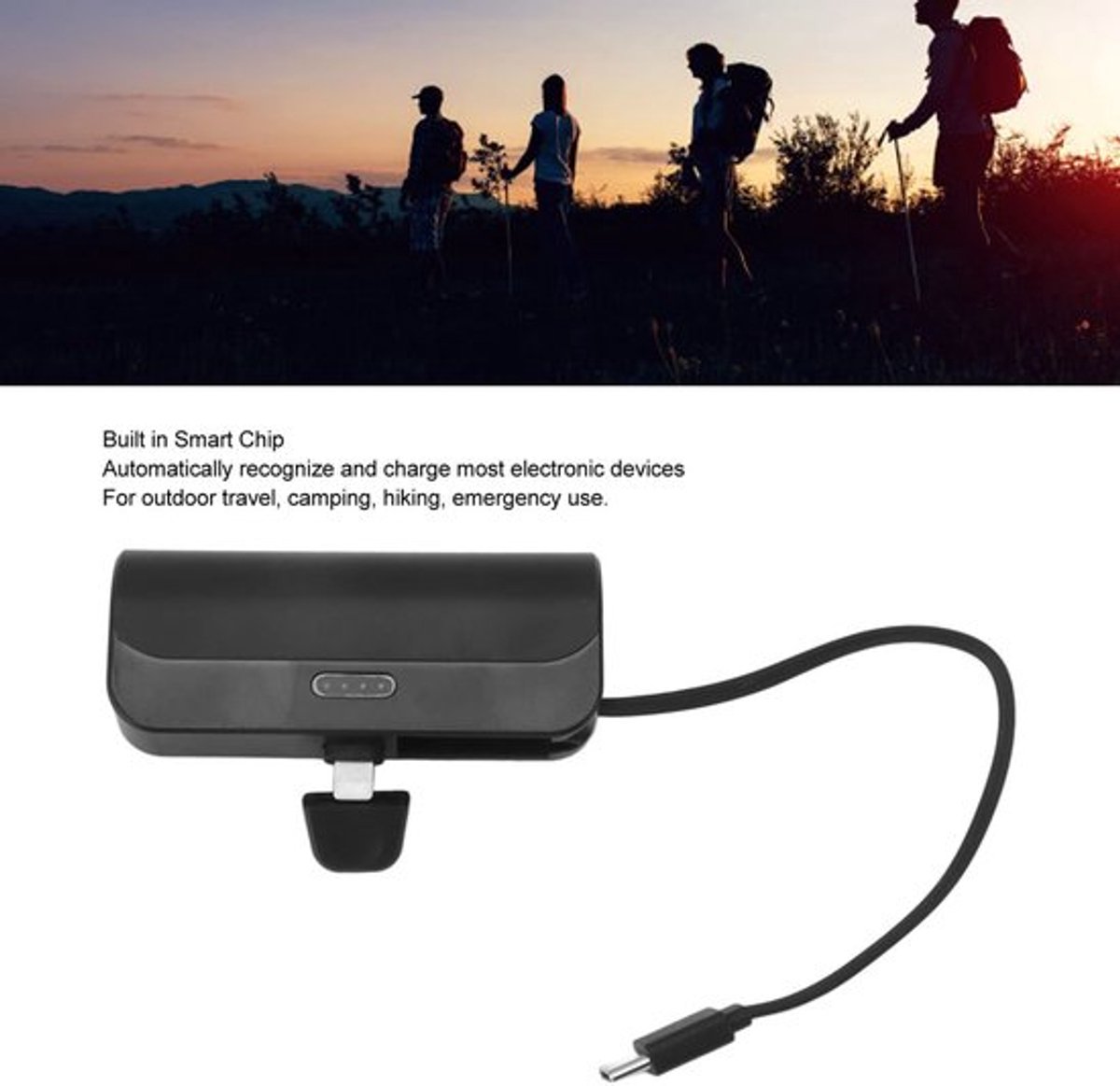 Powerbank Mini Draagbare Oplader - 30000 mAh - Type C - iOS/Android Compatibel - Lichtgewicht - Slagvast ABS Materiaal