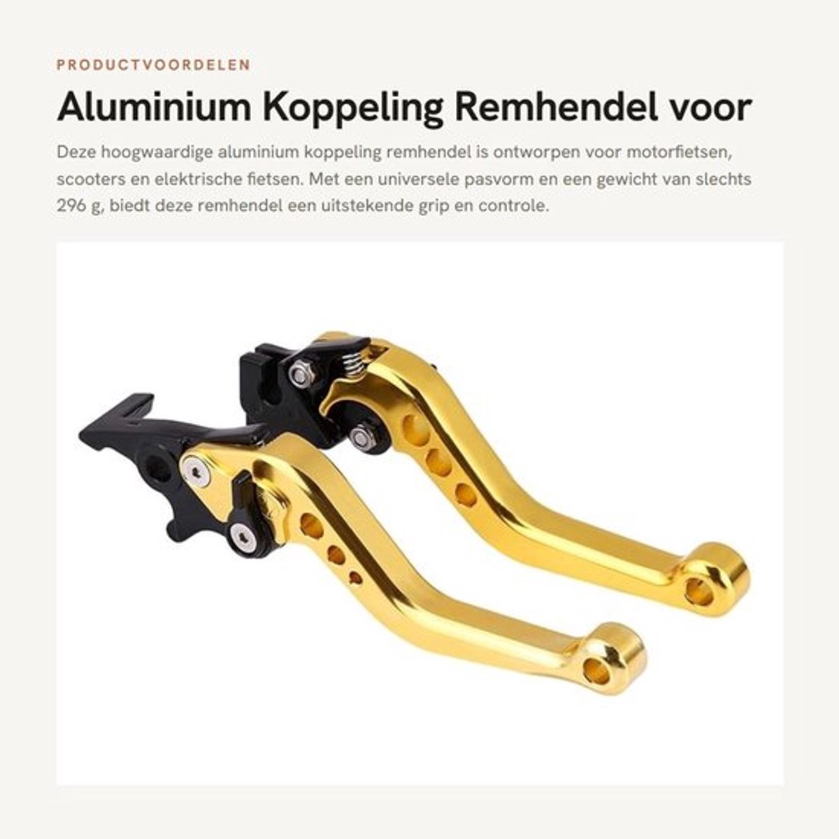 Aluminium Koppeling Remhendel voor Motorfiets, Universeel 22mm