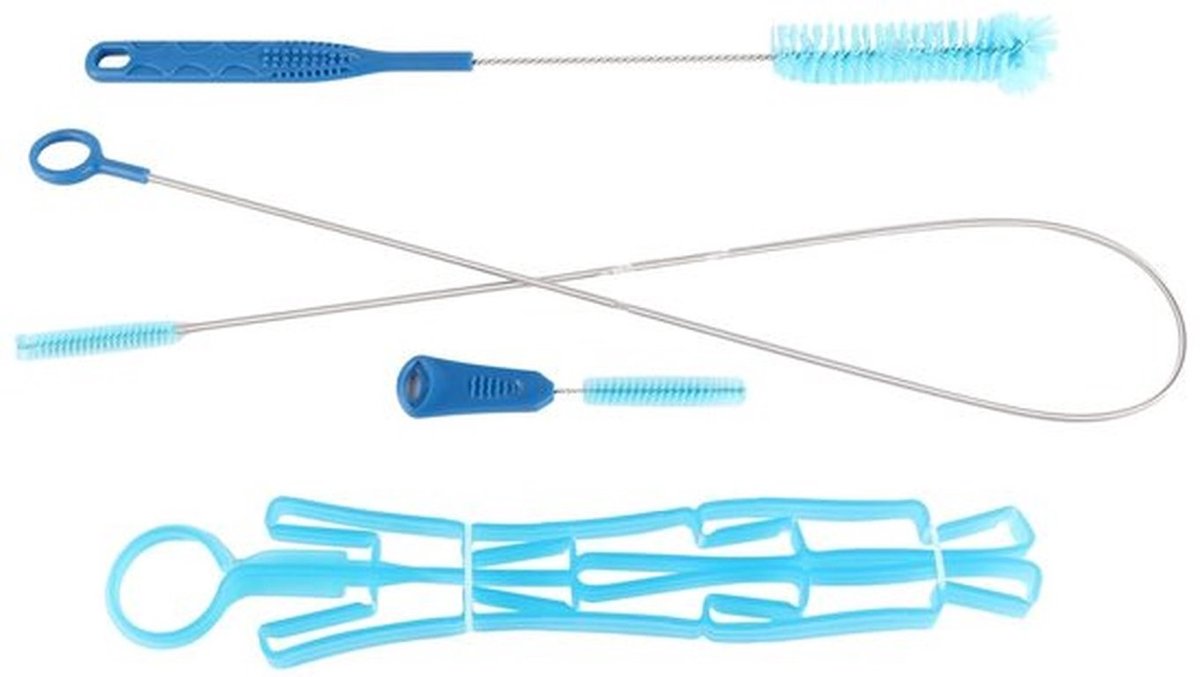 Reinigingsset voor Hydratatiesystemen - Flexibele Lange Borstel - Opvouwbaar Frame - Grondige Reiniging - Handsfree Gebruik - Onderhoudsset - Hydratatiesysteem Reinigingsset