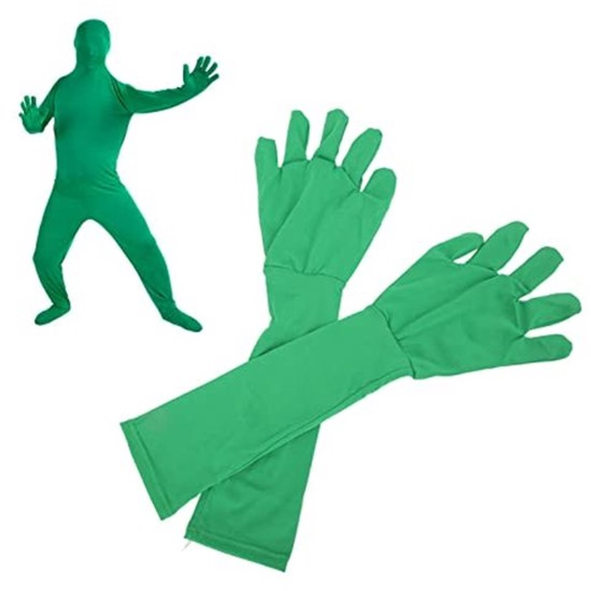 Groen Scherm Handschoenen - 2 Stuks - Chromakey Effect - Melkzijde - Onzichtbaarheid - Voor Fotografie/Video - Chroma Key Handschoenen