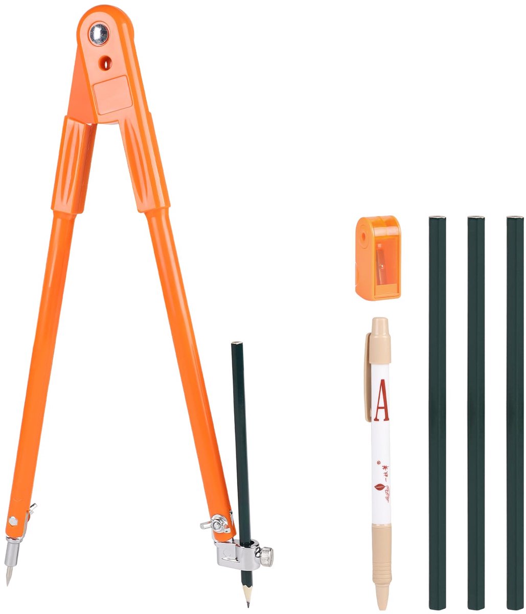SnelShoppen - Professionele grote passer 40 cm, timmermanskompas met potlood en markeringspotlood voor houtbewerking en metaalbewerking, ideaal voor p