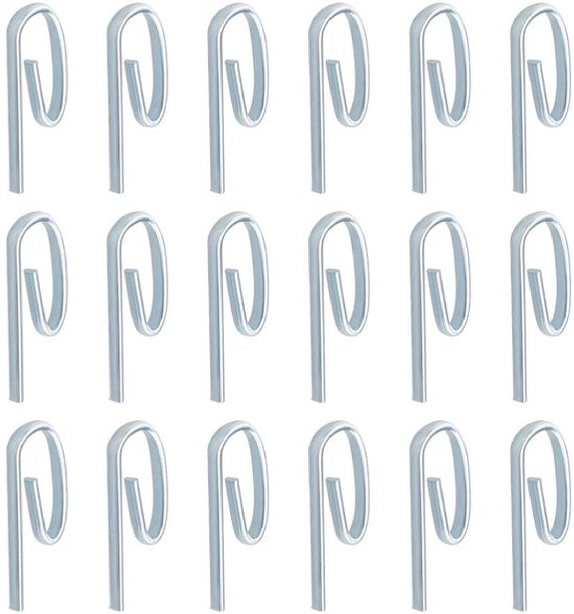 Gordijnhaken 100 stuks - Sterke Metalen Haken - 25 x 10 mm - Antioxiderend - Geschikt voor Potloodvouwgordijnen - Eenvoudig te Bevestigen