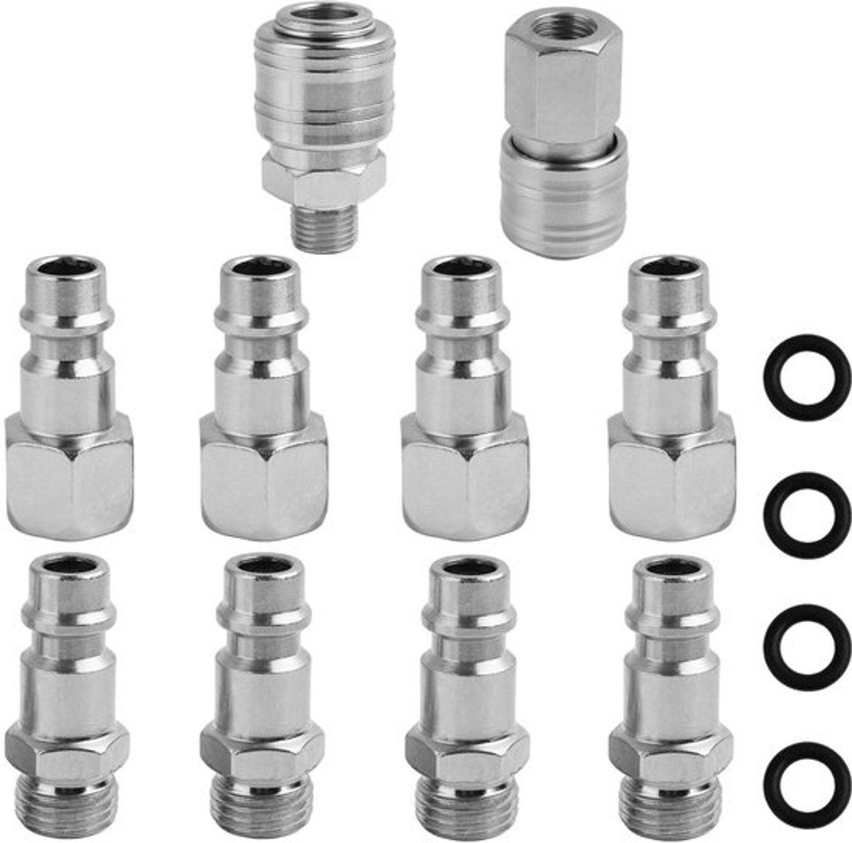 10 Stuks 1/4 Snelle Pneumatische Aansluitingen - Voor Luchtcompressor