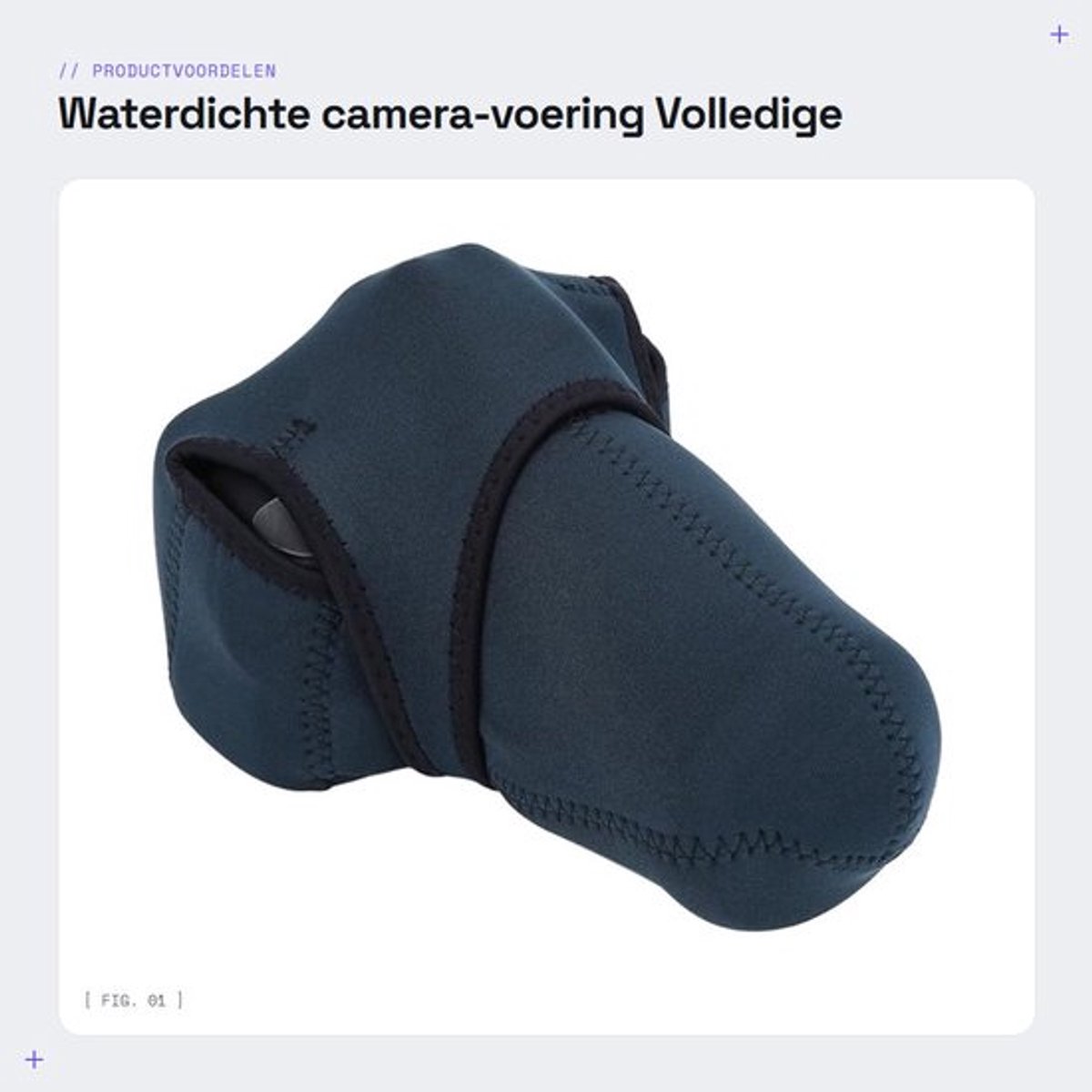 Camera Hoes Waterdicht - Zachte Bescherming - Geschikt voor Spiegelreflexcamera's - Nylon Materiaal - Afmetingen 21x19x3 cm - Lichtgewicht 91g - Cameratas