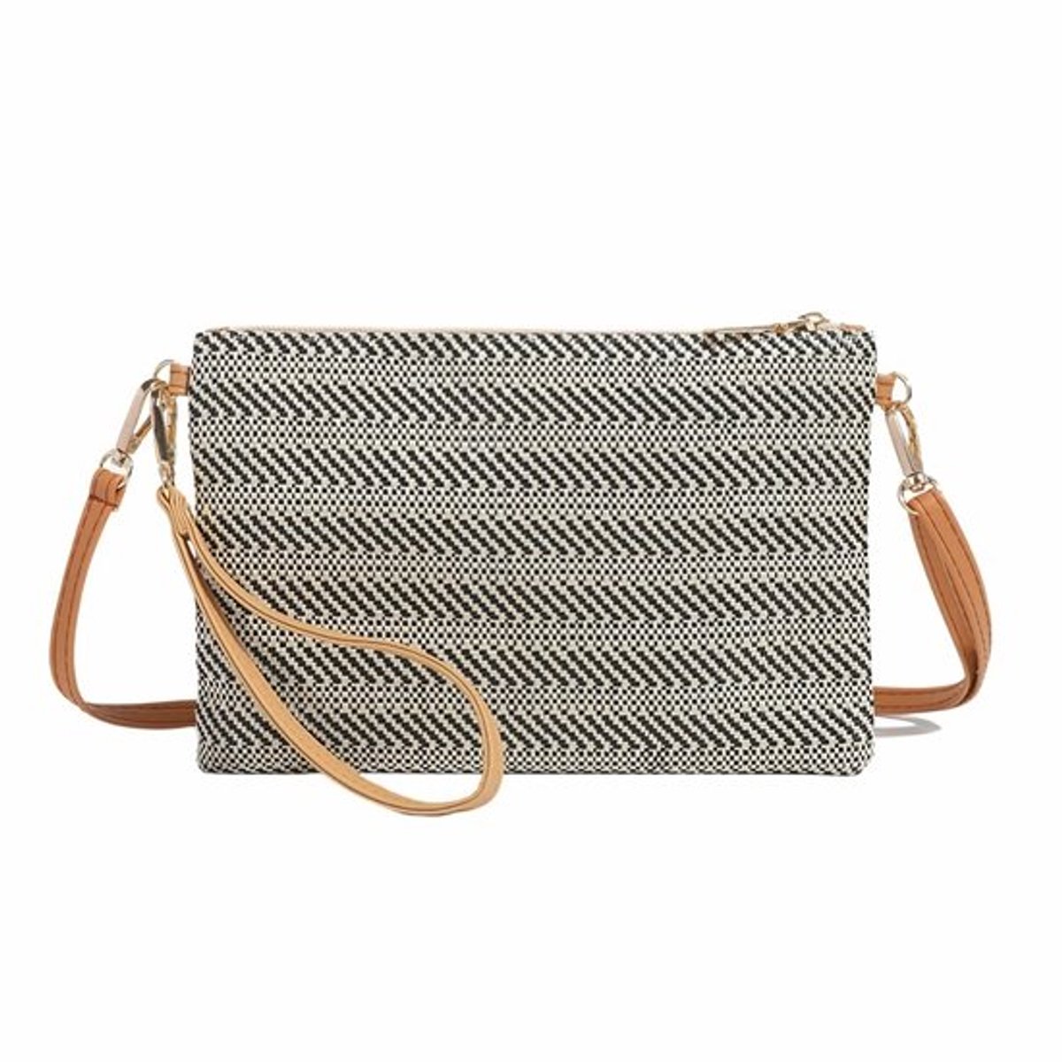 Schoudertas dames - Boho-tas - Crossbody tas - Strandtas - Synthetische vezels - Magnetische sluiting - 21cm hoog - Crossbodytas