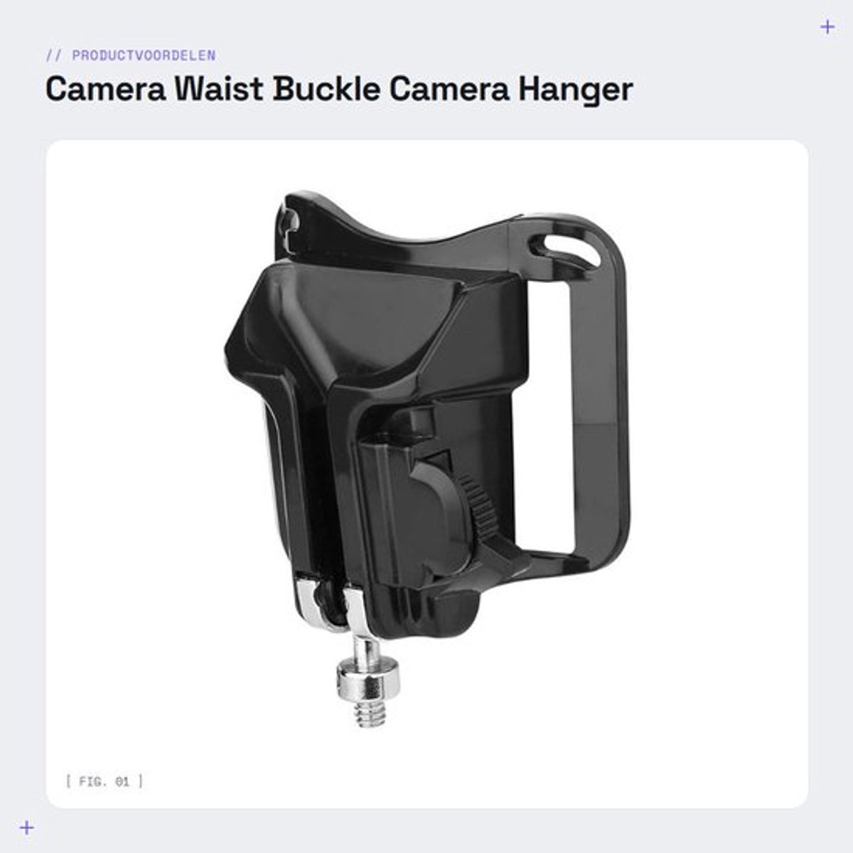 Camera Hanger Universele 1/4 inch Schroef - Draagbare Houder - Lichtgewicht - Stabiele Bevestiging - Maximale Draaglast 10 kg - Camerahouder