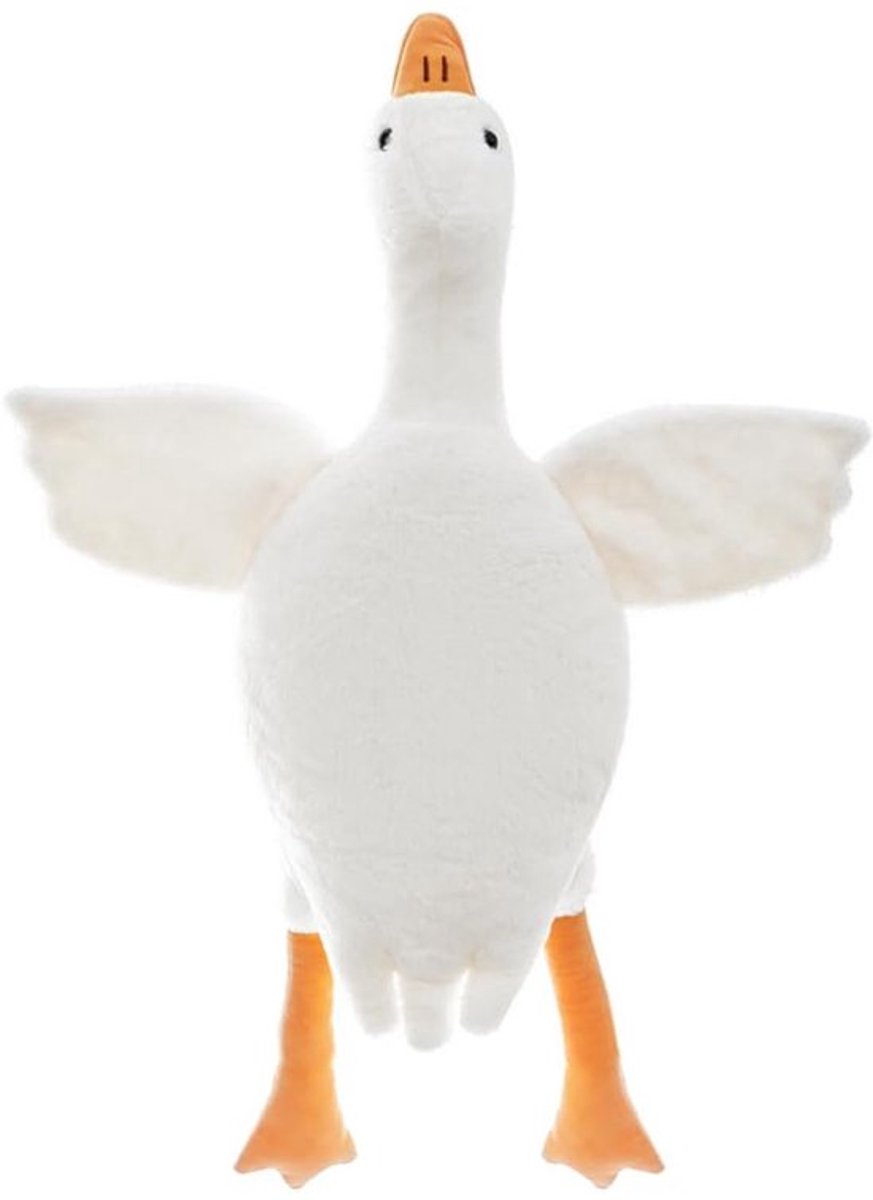 Gans Knuffel 40cm - Pluche Kussen - Zacht Speelgoed - Comfortabel Kussen - Schattige Witte Gans - Duurzaam Materiaal