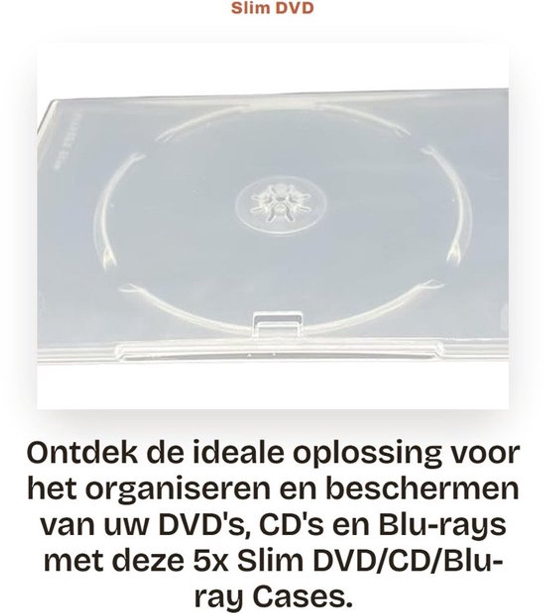 DVD Case 5 x Single Clear Slim 7mm - DVD/CD/Blau Ray Behuizing - Transparante Hoes - Ruimtebesparend - Machinekwaliteit