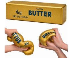 Premium Gouden Boter Squishy Stressbal – Slow Rising Fidget Toy – Anti Stress Speelgoed – Zacht Knijp Speeltje – Goud – Voor Kinderen & Volwassenen