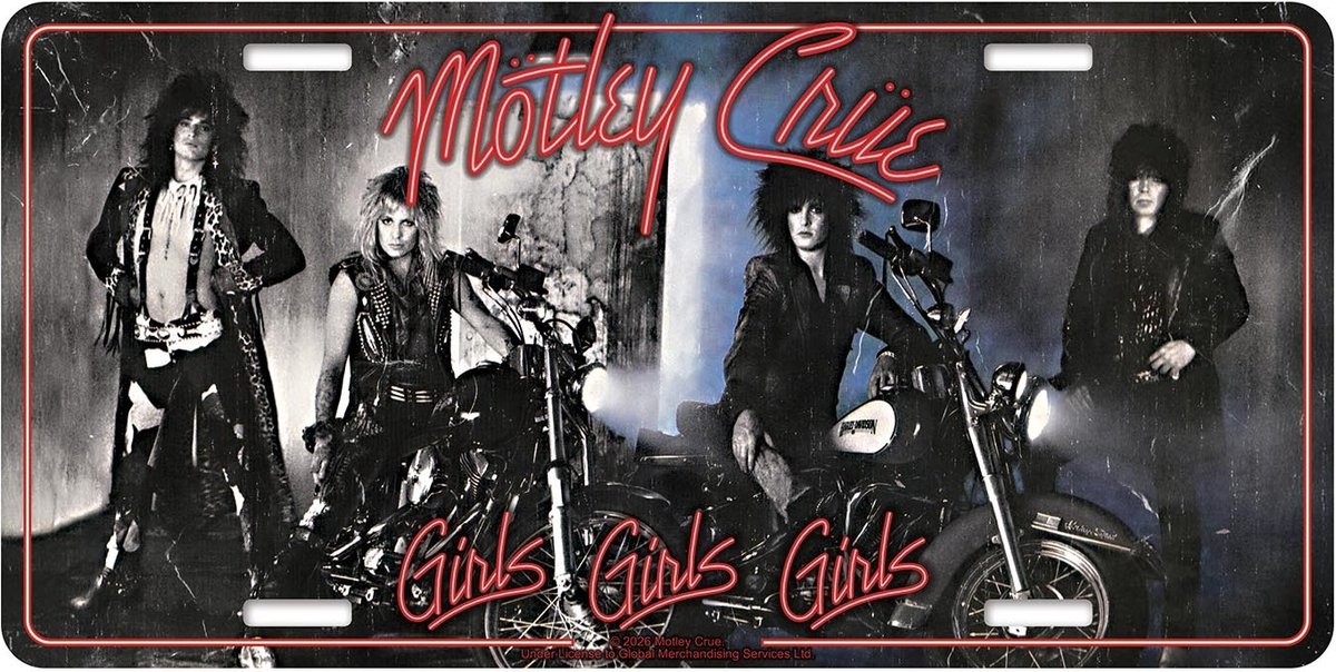 Mötley Crüe - Girls Girls Girls - USA Nummerplaat