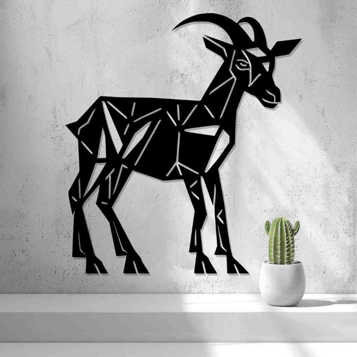 Geit wand decoratie - 23x25 CM - 3D Print