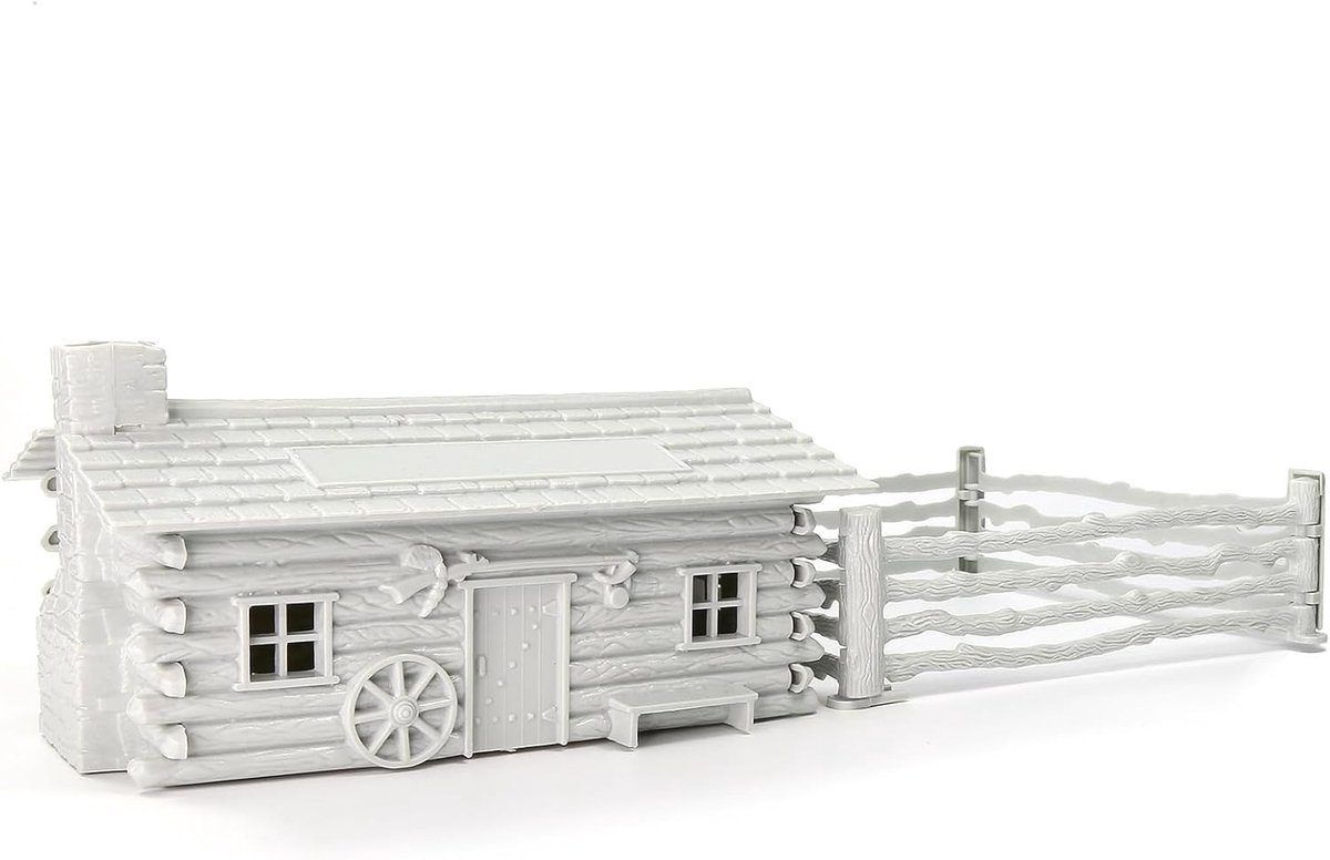 Stalen model met hek onbeschilderd - modelbouwaccessoires 1:50 voor landschap en spoorweg diorama, ideaal voor hobbyisten en creatievelingen