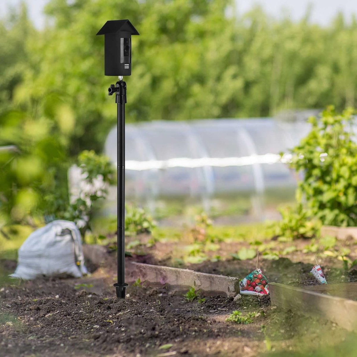 SnelShoppen - Spike Pole Mount Grondstake met Weerbestendige Siliconen Huid voor Ring Stick Up Cam, Geschikt voor Zachte Bodem en Buiten Gebruik
