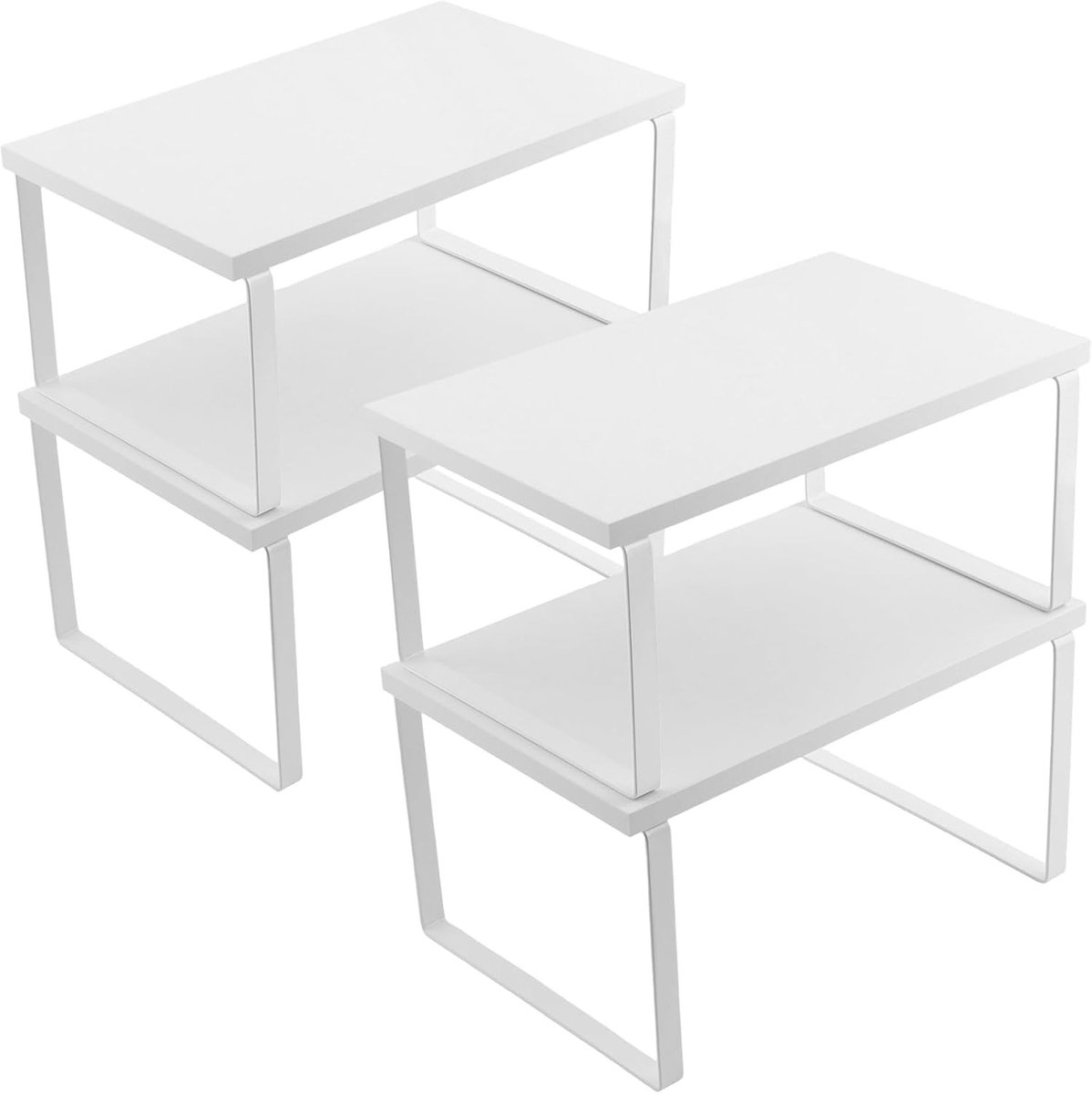 Set van 4 Kruideniersrekjes voor Keuken - Stapelbare Organiser voor Keukenlade en Kast, 29.7 x 19.5 cm, Ruimtebesparend en Functioneel
