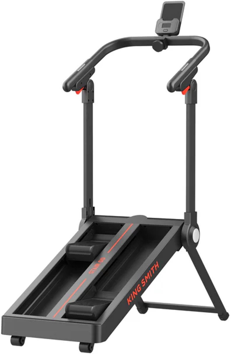 KingSmith StairGo - Stair Stepper - Opvouwbare Traptrainer - Magnetische & Hydraulische Weerstand - 3 Hellingshoeken - Leuning met Hartslagsensor - Met App & Scherm - Tot 136 kg