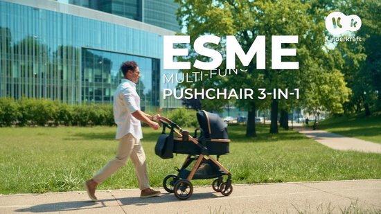 Kinderkraft ESME PRO 3-in-1 – Kinderwagen met i-Size autostoel – Beige