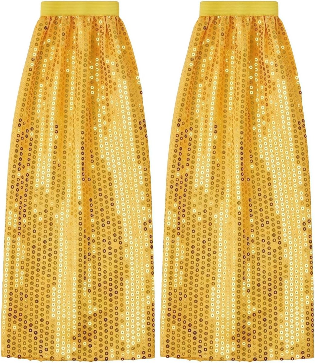 Glitterende Legwarmers met Pailletten Effect voor 70s Disco Kostuums, Rekbare Boot Covers en Carnaval Accessoires