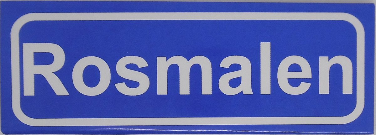 Souv© - koelkast magneet - plaatsnaam bord - kombord - souvenir - koelkastmagneetje - relatiegeschenk Rosmalen