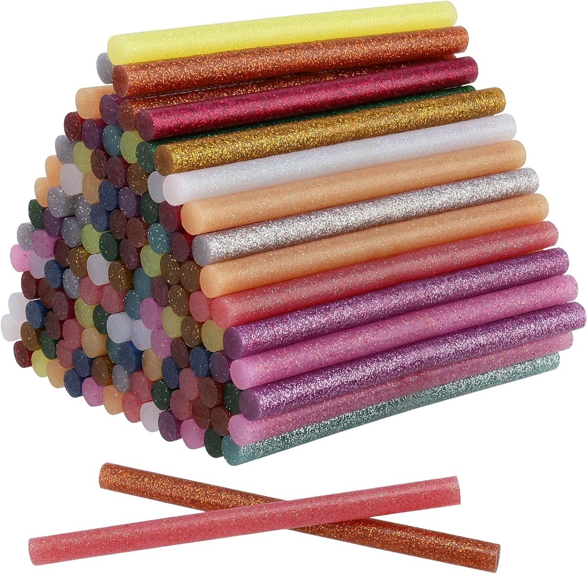 210 Stuks Kleurige Lijmpatronen van 100 x 7 mm voor Lijmpistolen - Ideaal voor Creatieve Projecten en Knutselen
