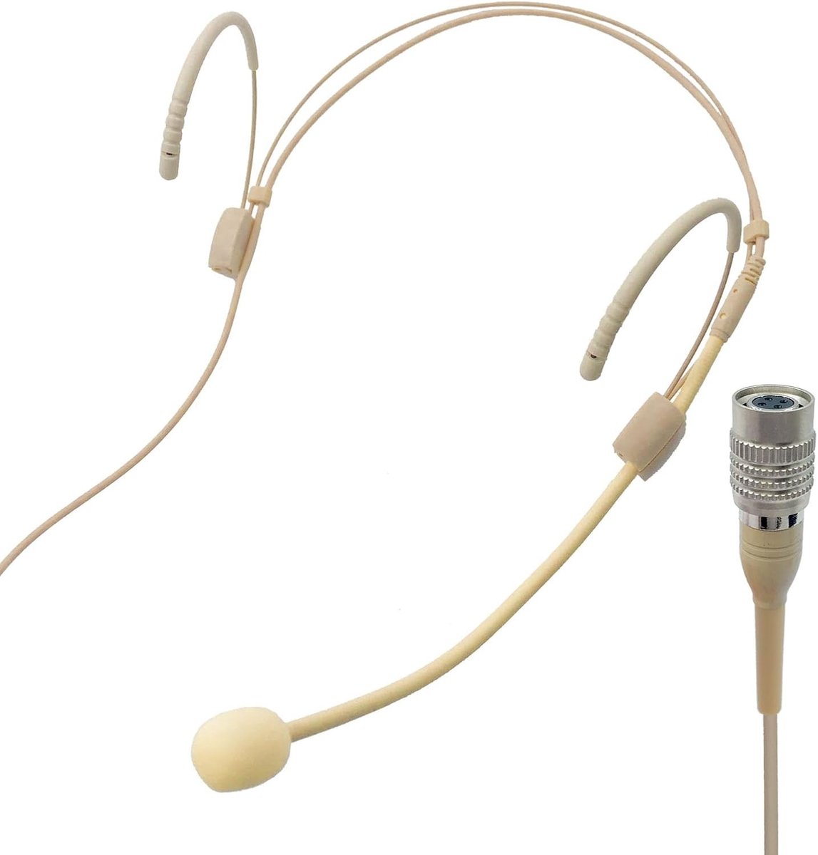 Draadloze Omnidirectionele Condensatormicrofoon met Microfoonband en Hirose Plug 4 Pin in Beige voor Audio Technics