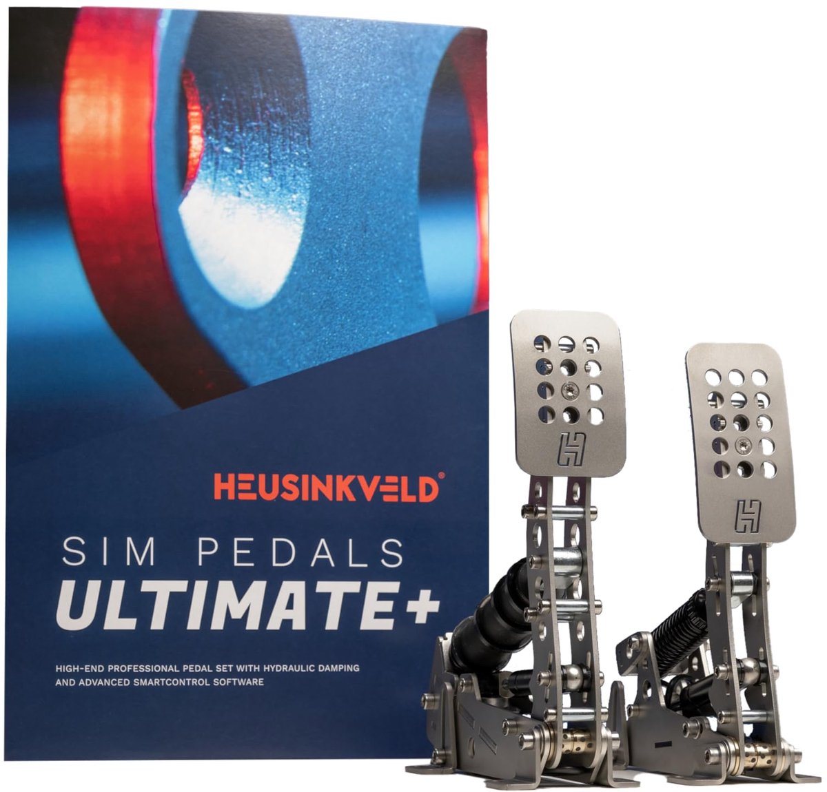 SnelShoppen - HEUSINKVELD Sim Pedalen Ultimate+ Set met 2 Pedalen voor Racing Games, Hoogwaardige Kwaliteit, Verstelbare Instellingen, Ergonomisch Ont
