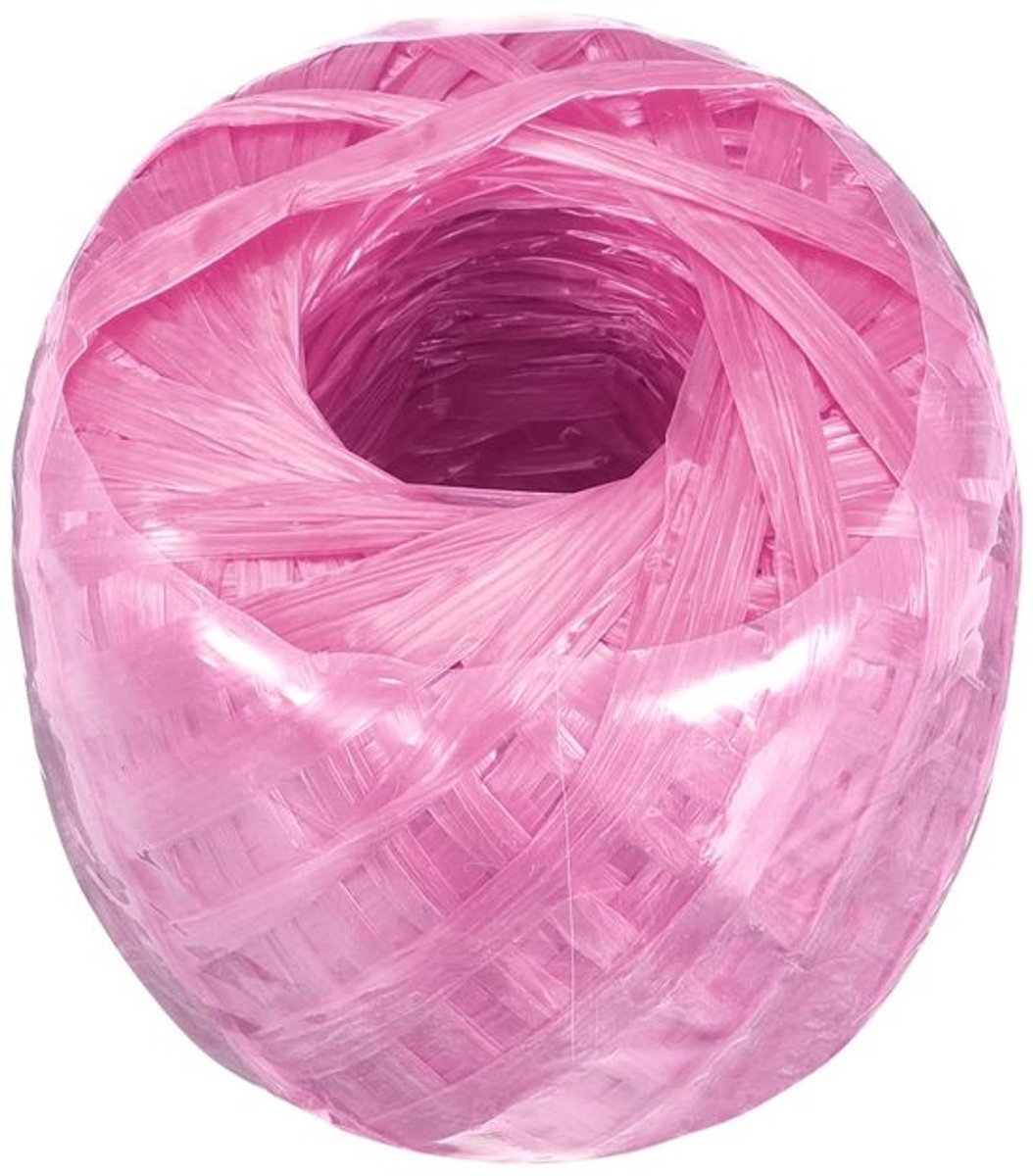 Touw 100m - Polyester/Nylon - DIY - Boek Gebundelde Verpakking - Lichtgewicht - Roze - Koord