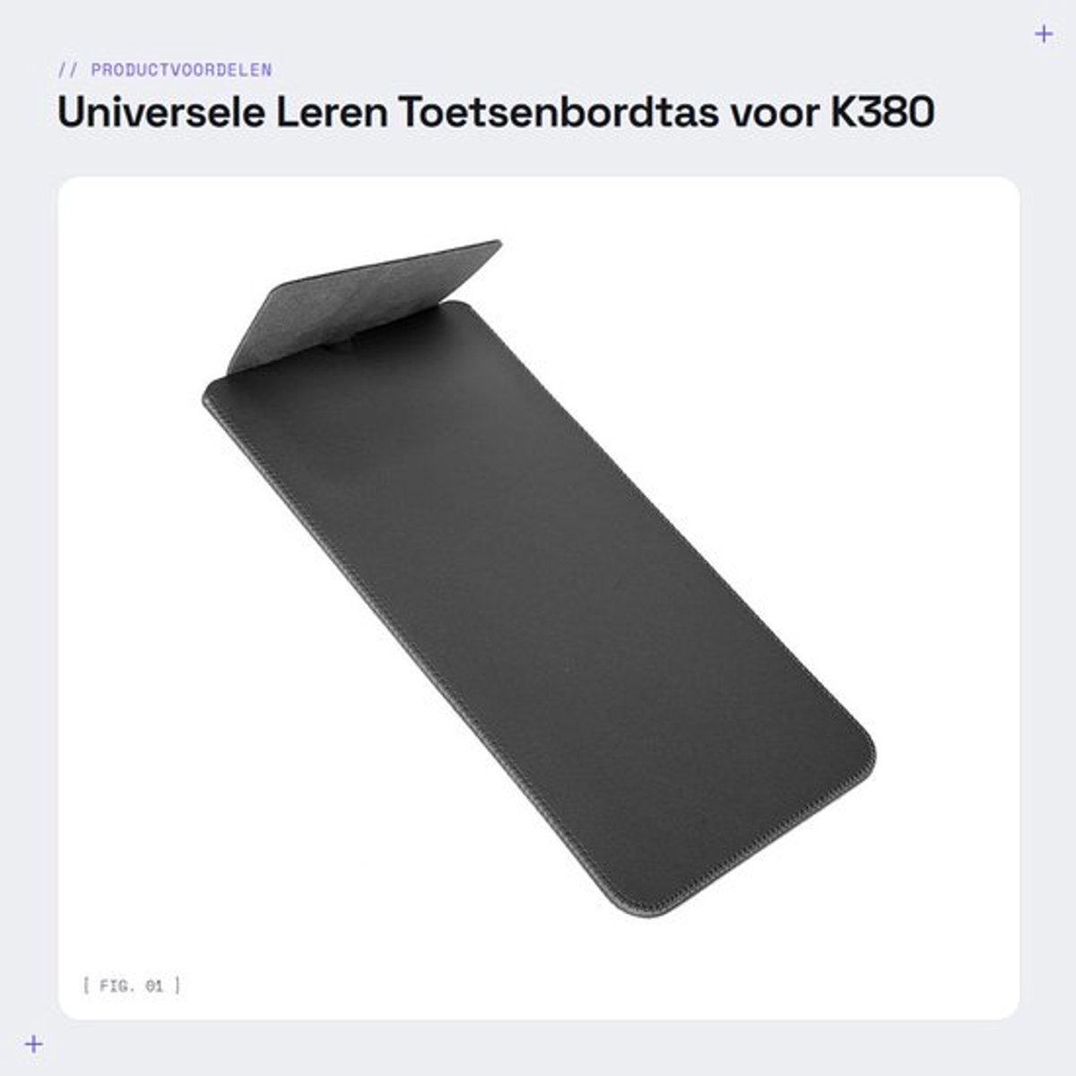 Universele Leren Toetsenbordtas voor K380 Toetsenbord