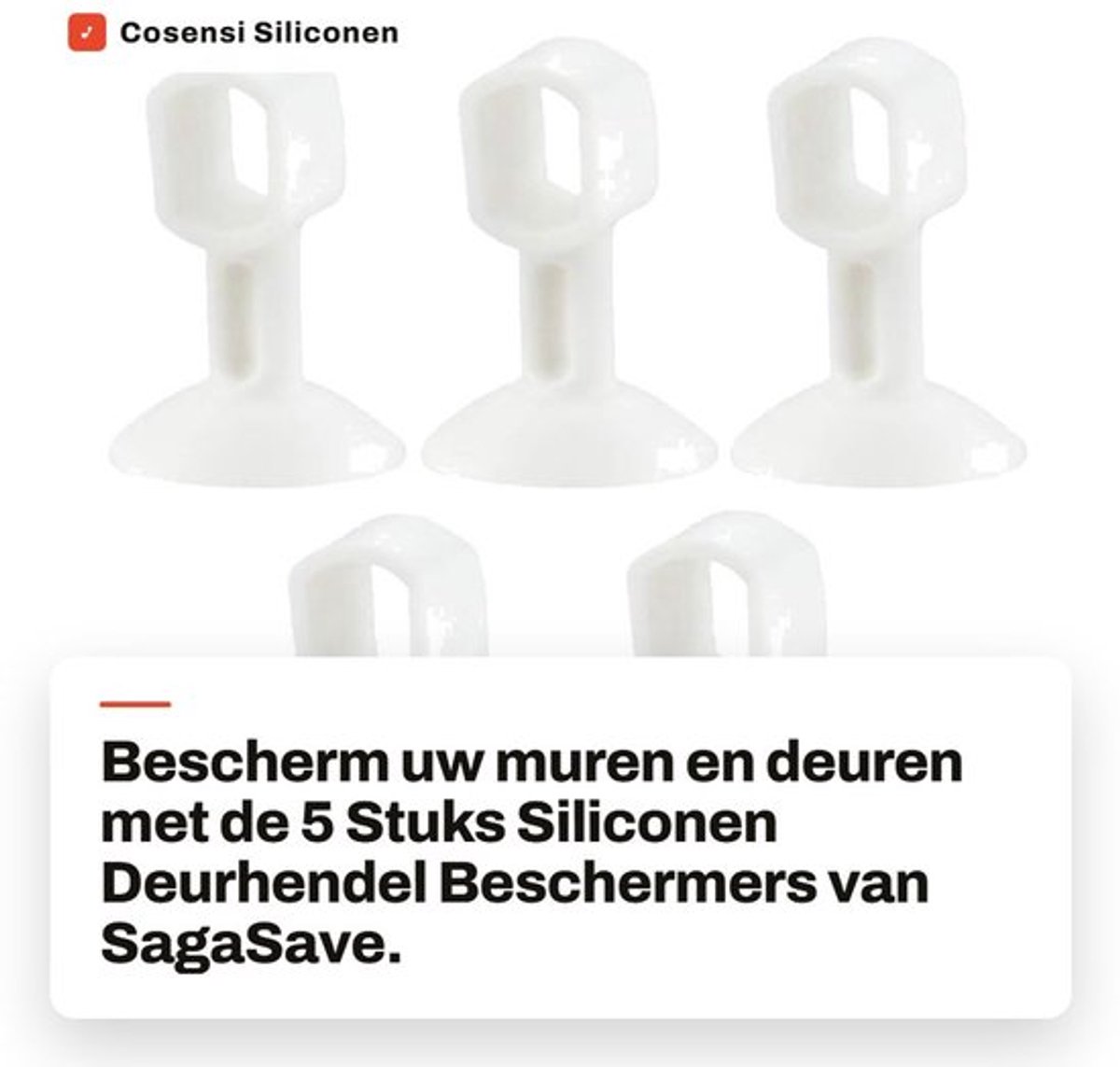 Deurgreep - 5x Deurgreep Beschermers - Anticollisie Kussen - Rubber - Duurzaam - Geluidsabsorberend - Verstelbaar - Deurgreepbeschermer