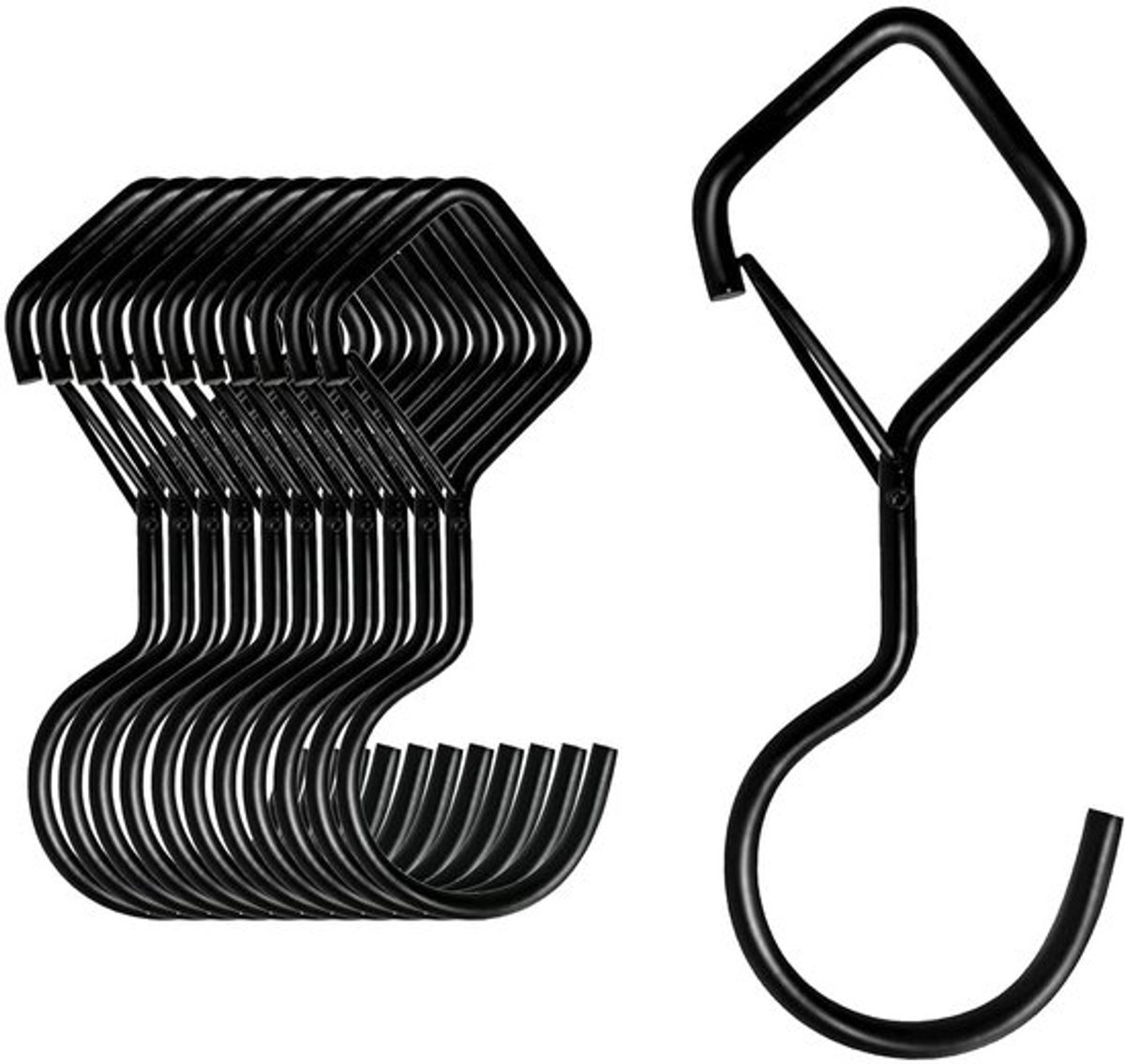 S-haken Set van 10 - Multifunctionele Ophanghaken - Robuuste Haken - Voor Keuken/Badkamer/Tuin - Winddicht/Duurzaam - Ideaal voor Kleding en Gereedschap - Ophanghaak