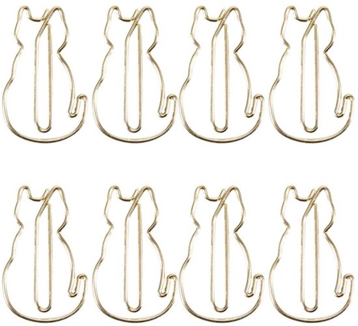 Paperclips Katvormig - 12 Stuks - Versterkt Metaal - Roestbestendig - Uniek Ontwerp - Bureaubenodigdheden - Kantoorbenodigdheden