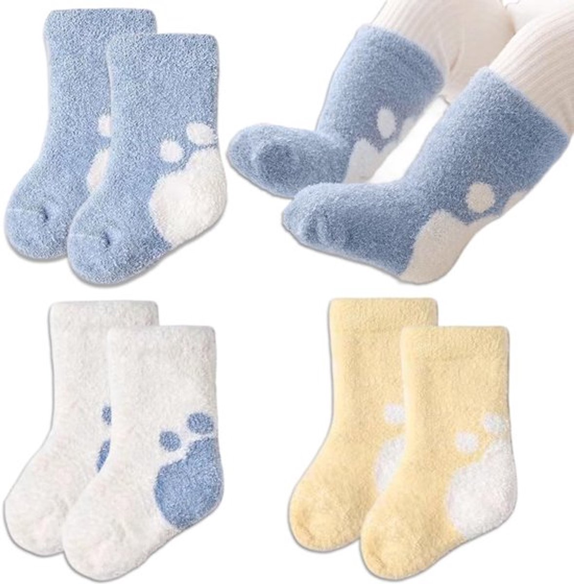 Wintersokken Uniseks - 3 Paar - Antislip - Dik - Ademend - Geschikt voor 1-3 Jaar - Babysokken