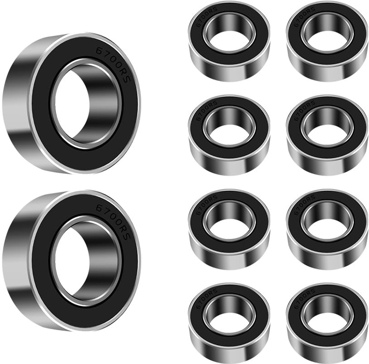 ANGEEK 6700-2RS dunwandige kogellagers 10 stuks 10x15x4 mm - ShopVlot