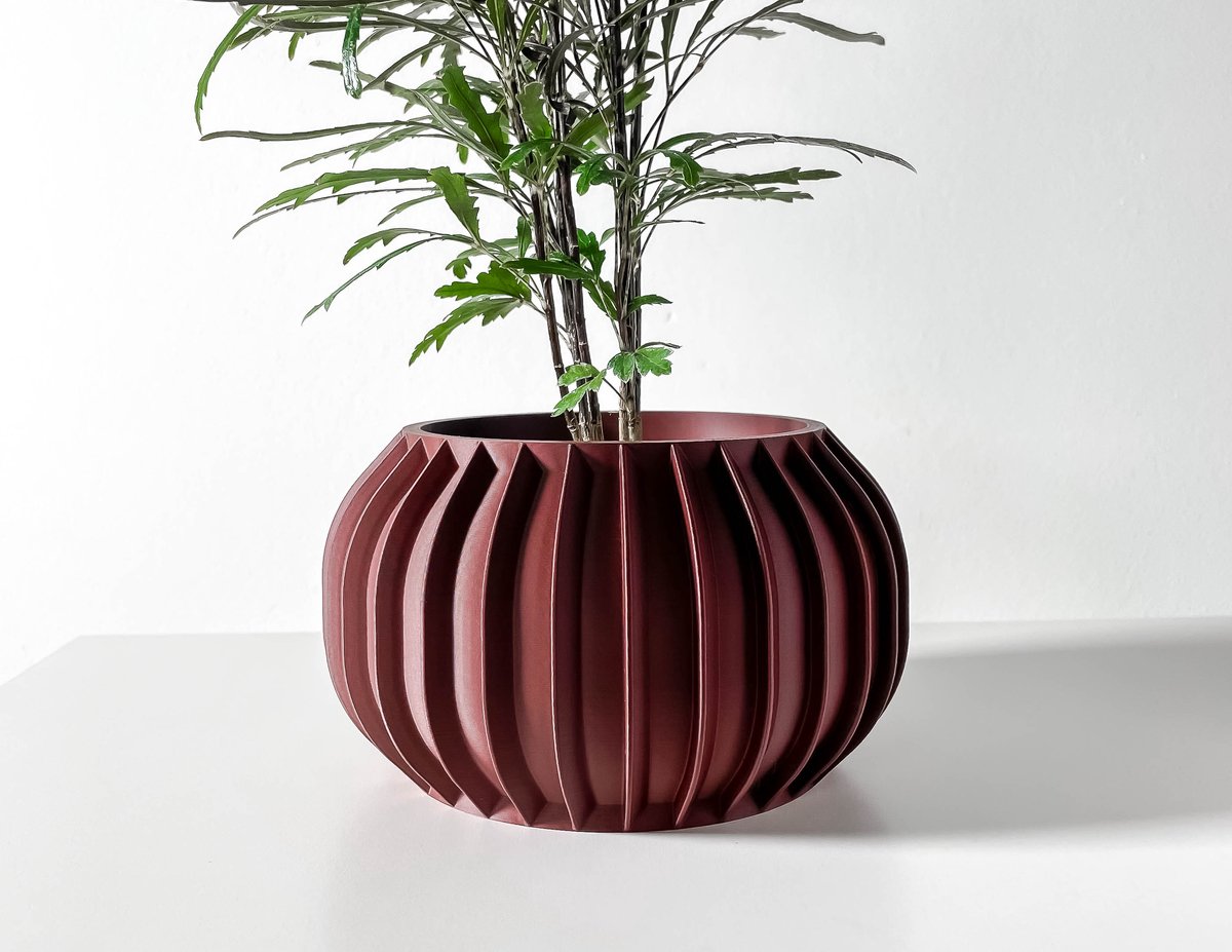 Skushy Sora Bloempot - Moderne Designpot voor Kamerplanten - Sculpturale Plantenpot voor Woonkamer en Kantoor - Premium Woondecoratie