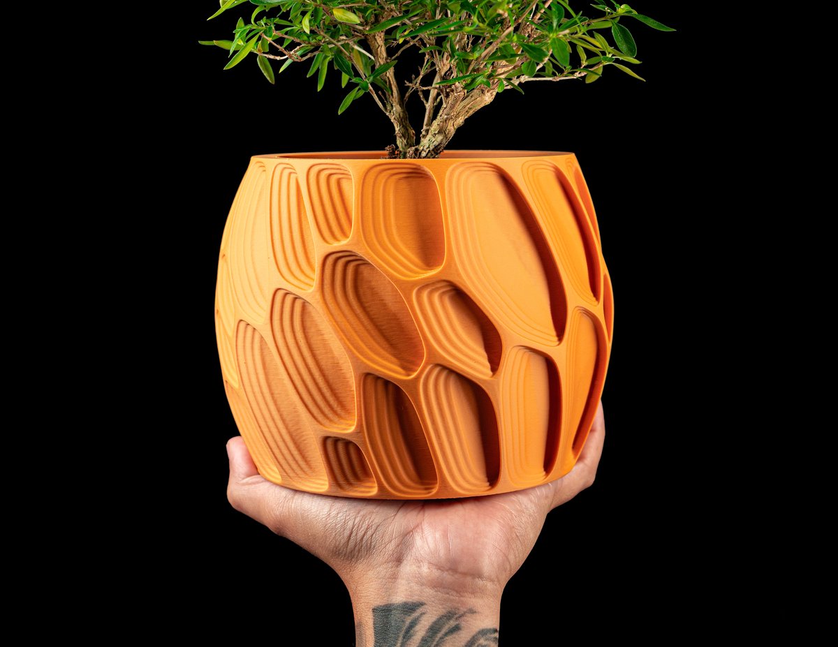 Skushy Ringo Bloempot - Moderne Designpot voor Kamerplanten - Sculpturale Plantenpot voor Woonkamer en Kantoor - Premium Woondecoratie