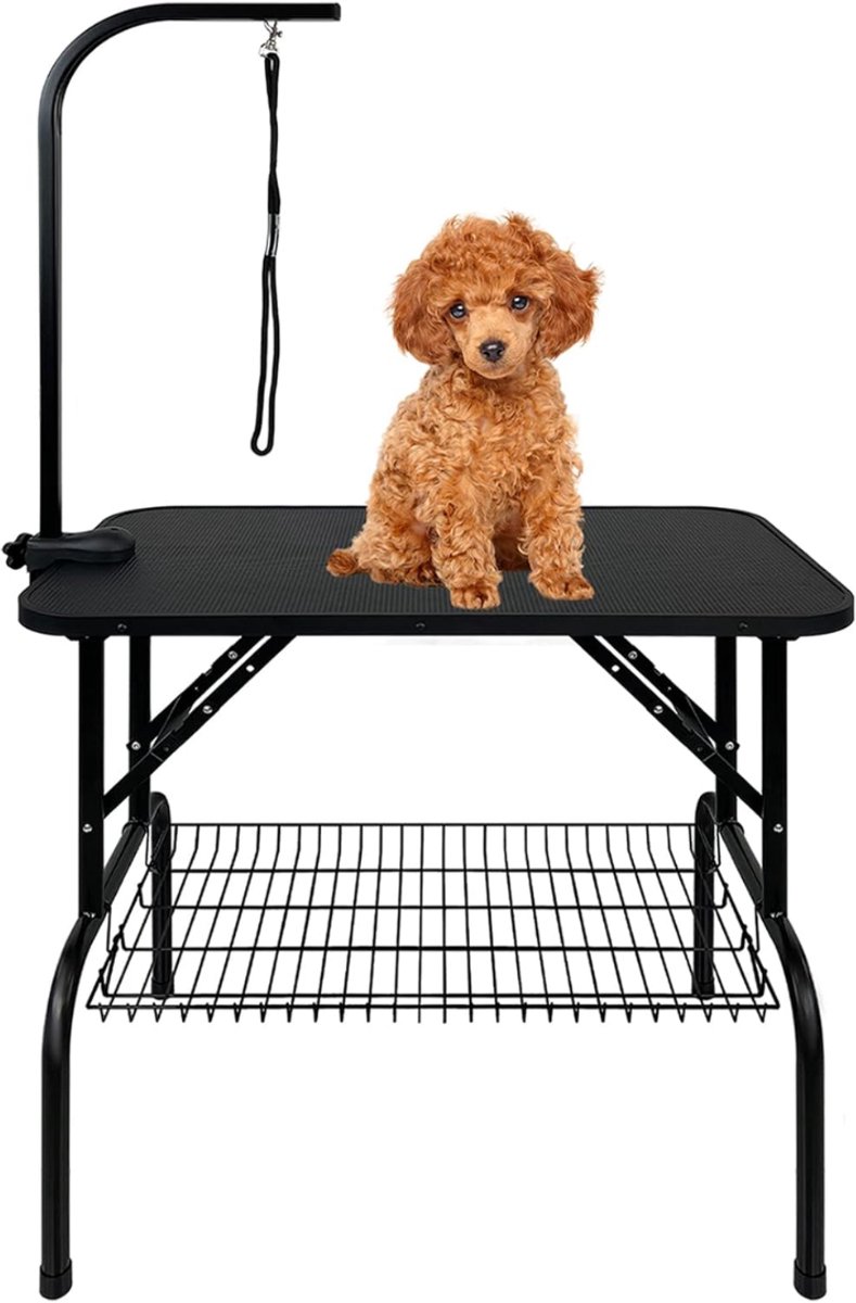 KIRA® Trimtafel - Trimtafels Voor Honden - Waterblazer Voor Honden - Zwart - ‎81cm x 46cm x 76cm