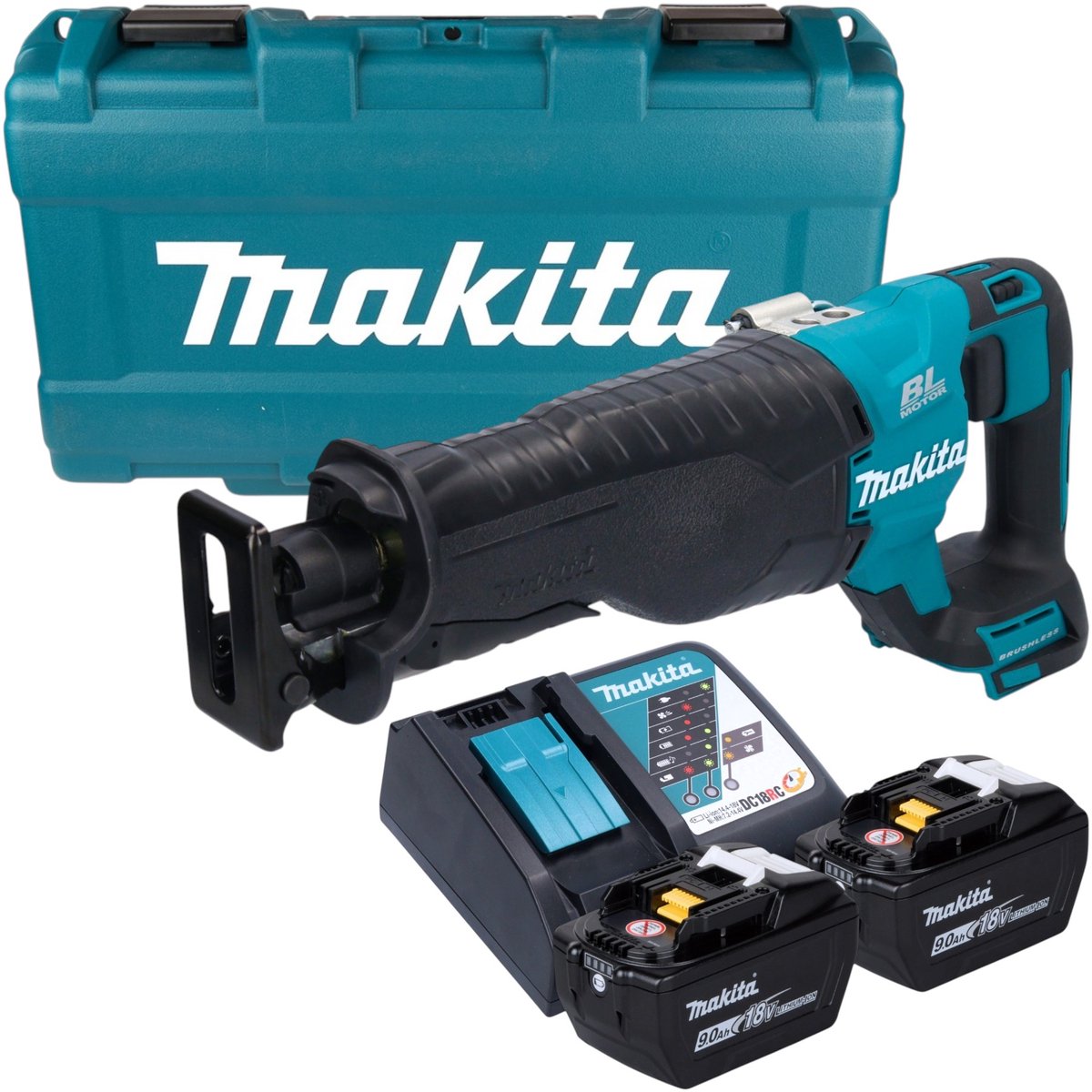 Makita DJR 187 ZK accu reciprozaag sabelszaag 18 V borstelloos solo + koffer - zonder accu, zonder oplader