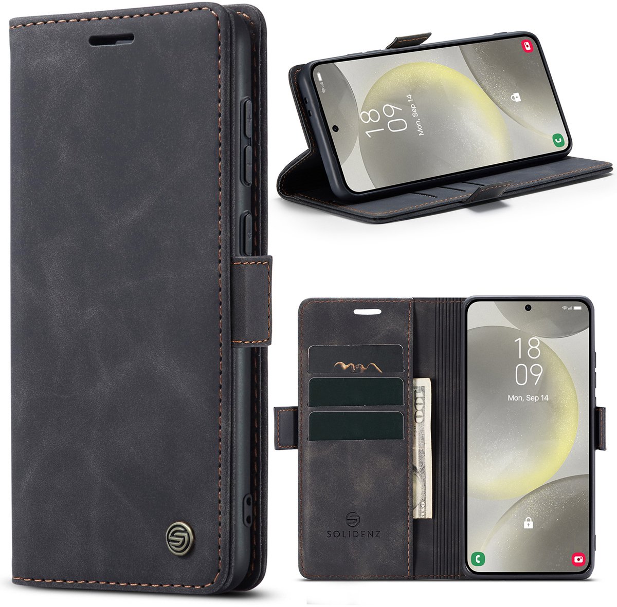 Multimedia & Accessoires Urban Bookcase Hoesje met Pasjeshouder geschikt voor Samsung Galaxy A37 – Zwart