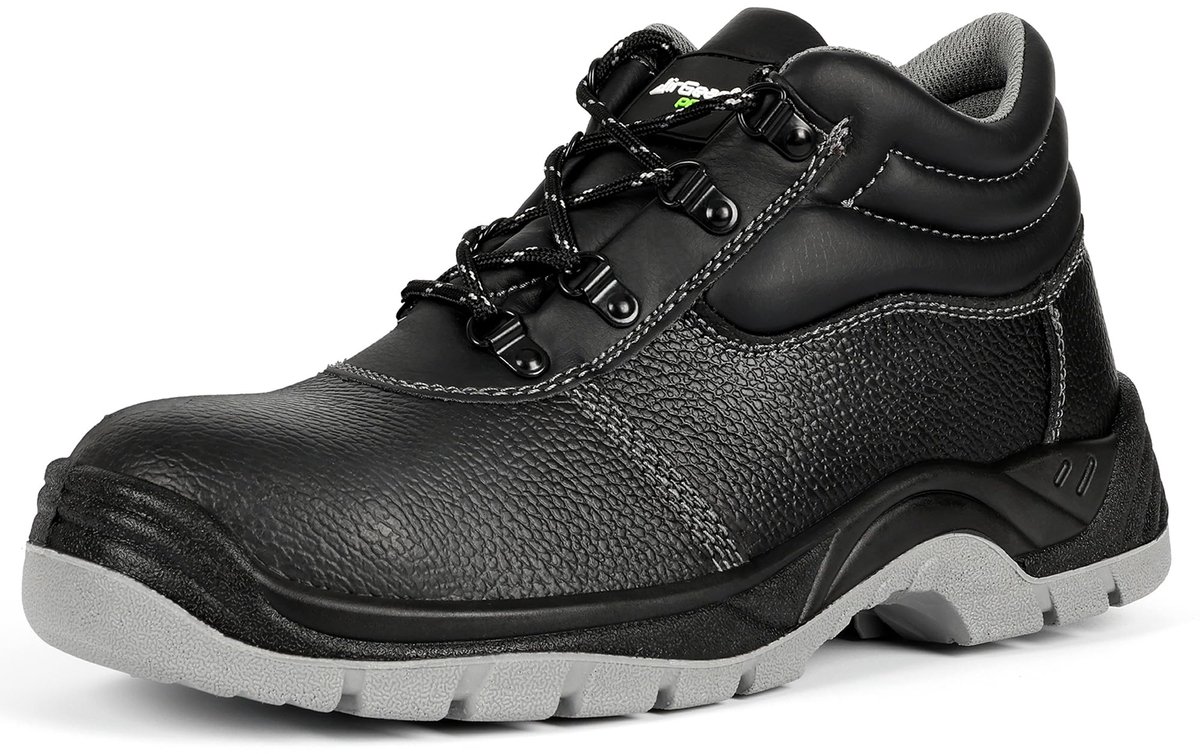 SnelShoppen - AirGearPro S3 SRC Veiligheidsschoenen Heren, Stalen Neus, Ondoordringbare Antislip Zool, Waterdicht en Ademend, Zwart, Maat 38 EU voor B