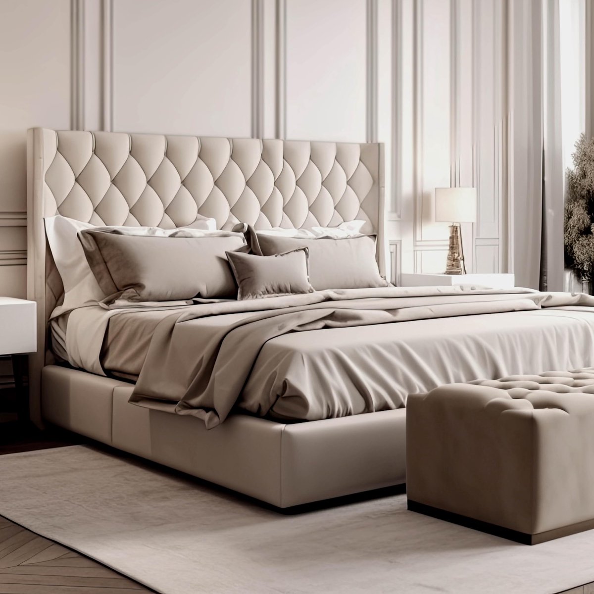 SnelShoppen - Beddengoed Tweepersoonsbed 100% Katoen Taupe - Made in Italy - Collection Let's Color! - Luxe Katoenen Dekbedovertrek - Perfect voor Sla