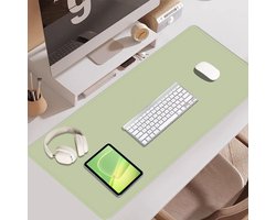 SnelShoppen - Anti-Slip Bureaumat van Natuurlijke Kurk en Lederen Muismat, Waterbestendige Grote Laptopmat 60x34CM voor Thuis, Kantoor en Bureau (Matc