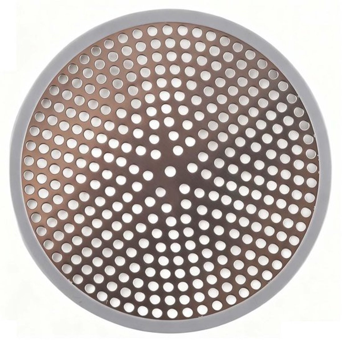 Haarzeef Roestvrij Staal - Afvoerzeef - Doucheafvoer - Vloerafvoergaas - 118 mm - Siliconen Rand - Afvoerrooster